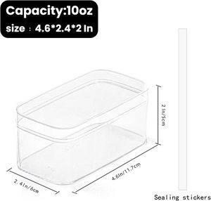 Cangkir & Tutup Plastik Polystyrene Kelas Makanan untuk Dessert, Wadah Persegi Panjang Transparan untuk Tiramisu, Puding Buah & Mousse - Product Image 2