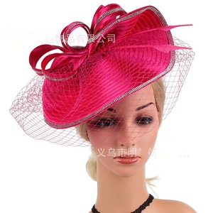 Diadema de malla con velo para mujer y niña, diadema para fiesta de té, tocado, sombrero - Product Image 3