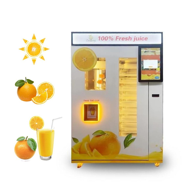 Brenu Fresh Orange Juice Vending Machine with Cooling System Instant Orange Vending Machine for Commercial Use