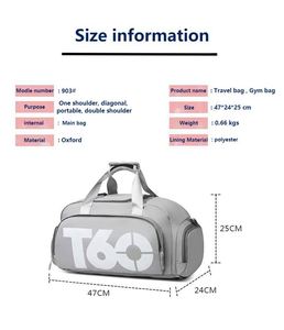 Sac de sport unisexe grande capacité, imperméable, pour la gym, les voyages, avec compartiment à chaussures, logo personnalisé - Product Image 4