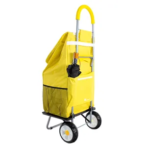 Hot Sales Custom Modern Folding Portable Supermarket Shopping Trolley Bag With Wheels