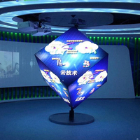 Haute qualité 5 panneaux carré Rubik's cube SMD écran LED signe panneau d'affichage scène personnalisé Cube Led écrans d'affichage vidéo
