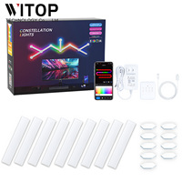 Appliques murales LED RGBIC modernes pour la maison intelligente pour le salon éclairage d'ambiance multicolore APP voix blanc glisse intérieur appliques murales LED