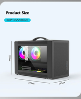 ZeroMaster P60 Aluminum Full Tower Mini ITX/M-ATX PC Case with USB 3.0 Type-C Interface Tempered Glass for Gaming Computers