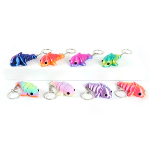 Vashine 3D In Keychain Đầy Màu Sắc Thân Thiện Với Cá Heo Hành Động Hình Linh Hoạt Pha Lê Trang Trí Đồ Chơi PLA Động Vật Vui Toi - Product Image 1