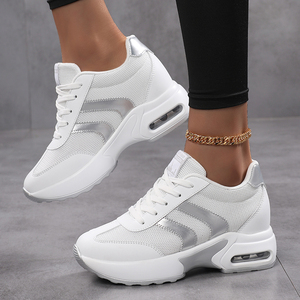 Dropshipping của phụ nữ Hàn Quốc phong cách giản dị Sneakers Thể thao ngoài trời tennis & Giày chạy với nền tảng lưới - Product Image 4