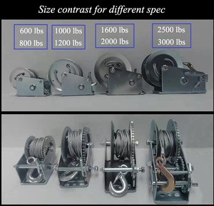 Wendy kerekan listrik portabel kerekan tangan Winch untuk dijual 600LB 800LB <span class=keywords><strong>1000LB</strong></span> 1200LB OEM 3 tahun roda gigi pacu kawat logam Winch 2.5Kg - Product Image 4