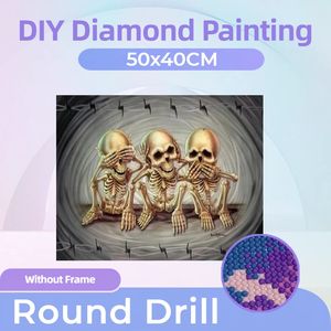 Kit de Peinture Diamant DIY 40*50cm Thème <span class=keywords><strong>Horreur</strong></span> Moderne pour Décoration Murale, Diamants Ronds Complets 5D en Acrylique - Product Image 1