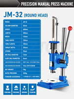 Presse manuelle de précision JM-32 à levier, pour poinçonnage, rivetage, estampage et pliage, avec têtes carrées et rondes