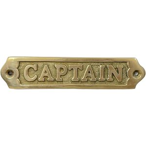 Placa de Latón Rectangular Dorada Alfa Nautical Captain, Decoración Náutica de Pared, Estilo Costero, Letrero Hecho a Mano AL110 - Product Image 2