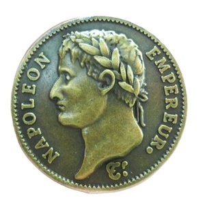 Personnalisable Métal <span class=keywords><strong>Napoléon</strong></span> Pièce Commémorative 3D Grand Homme Headshot Portrait Impression Numérique Souvenir Pièce de Style Ancien - Product Image 1