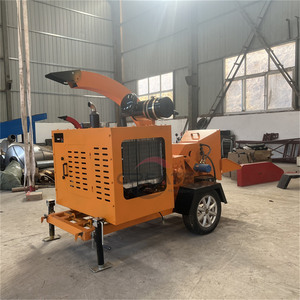 Pengiriman gratis 32hp Drum mulsa Mini umpan hidrolik otomatis dengan halangan Trailer mudah untuk memindahkan mesin penghancur kayu pengiris - Product Image 4