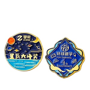 صانع مخصص بالجملة العلامة التجارية صبي زر الصدر دبوس معدني القلب شعار الزي المدرسي مخصص السترة أصحاب شارات المحفظة - Product Image 3