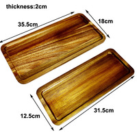 Ovale serveerschaal Wegwerp decoratieve houten bord voor thee, fruit, groenten, brood, dessert, cake, servies