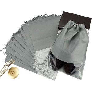 Custom Logo Colorful Waterproof Drawstring Non-Woven <b>Shoe</b> Bag for Convenient <b>Storage</b> and Transportation - Product Image 1