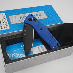 Navaja de bolsillo de emergencia con diseño de punta caída, mango de fibra de nailon, apertura con pomo de pulgar, personalización profesional. - Product Image 4