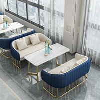 Canapé en cuir PU, Design personnalisé, pour Restaurant/café/librairie, stand, meubles commerciaux, ensemble, chaise