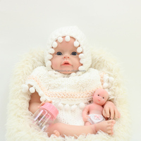 Poupée Bébé Fille Peinte de 20 Pouces, Très Vendue, avec Veines Visibles, Kit de Poupée Reborn Entièrement en Silicone Solide avec Peinture 3D de Peau, Bébé Nouveau-né