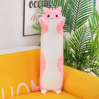 Oreiller en peluche pour enfant 50/70/90/110/130cm, long dessin animé, chat, jambes de chaton, compagnon de couchage, jouets ODM