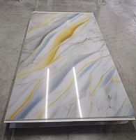 Feuille de PVC multi-usages effet marbre UV pour panneau mural, décoration de meubles