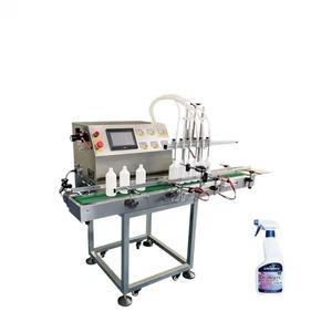 Petite machine de remplissage automatique de liquides avec <span class=keywords><strong>pompe</strong></span> magnétique pour produits nettoyants, jus, eaux minérales, solutions nutritives, sous-emballage - Product Image 2