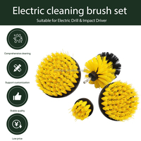 Lot de 4 brosses de nettoyage pour perceuse électrique en nylon de qualité industrielle, assorties - Kit essentiel pour le detailing automobile, approvisionnement en gros