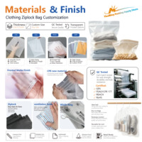 Sacs refermables givrés personnalisés en gros, pochettes d'emballage plastique réutilisables pour vêtements, chaussures, chaussettes avec logo de marque personnalisé