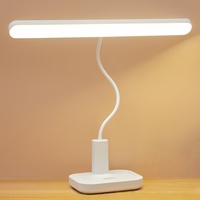 Lámpara de Escritorio LED Portátil de 42 cm de Ancho con Tres Modos de Color y Atenuación Gradual, Lámpara de Mesa Recargable para Lectura