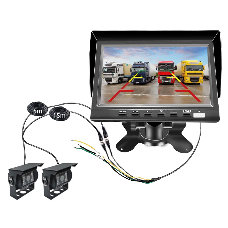 New Arrival 7inch car monitor rear view camera reversing camera kit for truck and variety large vehicle