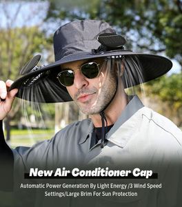 Sombrero de Pescador de Ala Ancha con Protección Solar, Ventilador de Refrigeración Solar, Regalo Promocional para el Día del Padre - Product Image 2