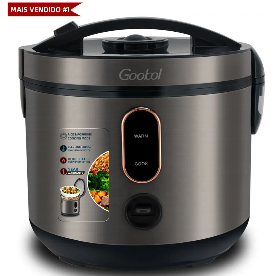 Accueil Pas cher Cuisinières chinoises Cuisson Ustensiles de cuisine Mignon 1.0l 1.5l par. Cuiseur à riz électrique de luxe en acier inoxydable de 2,8 l