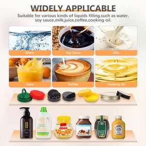 Nhỏ tự động lọ thủy tinh chai nhựa nước chất tẩy rửa dầu ô liu điền đóng nắp và ghi nhãn dòng máy - Product Image 6