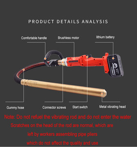 35mm 2m ZN Series Insertion Type <strong>Vibrator</strong> <strong>Vibration</strong> Stick Poker Concrete Shaft 35mm 2m Concrete <strong>Vibrator</strong> Hose Accessories