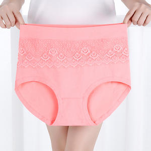 Ajouter de l'engrais pour augmenter les sous-vêtements en coton pur et doux pour femmes dentelle <span class=keywords><strong>sexy</strong></span> taille haute respirante peignée fabricants en gros - Product Image 2