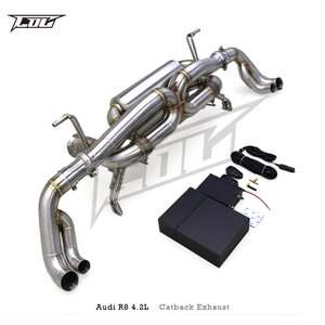 Sistema de escape Catback de salida de fábrica para <span class=keywords><strong>Audi</strong></span> <span class=keywords><strong>R8</strong></span> V8 4.2L 2007-2013 Válvula de silenciador de Escape <span class=keywords><strong>RC</strong></span> tubo de escape de acero inoxidable 304 - Product Image 4