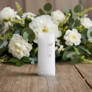 Tessuto in tulle a rete quadrata Ilan 48cm X 4,5m bianco, accessori per composizioni floreali - Product Image 2