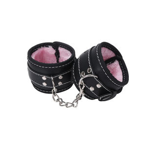 Equipaggiamento Bondage nero in pelle artificiale Fluff 8 pezzi Strapon BDSM Bondage Kit per adulti Sex Toys Juguetes Sexuales - Product Image 2