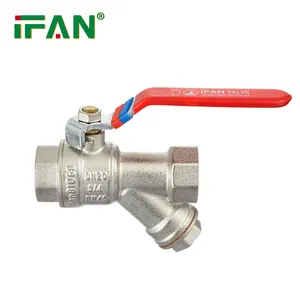 IFAN Cheap Price Long Handle Brass Ball Valve 1/2"-3/4" Brass Filter Valve