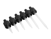 18 410 Bouchon compte-gouttes à vis anti-fuite en plastique noir inviolable pour emballage cosmétique