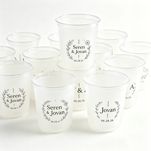 Vasos de Plástico Desechables Transparentes o Esmerilados de PP para Té de Burbujas Boba, con Tapa, Personalizados con Logotipo para Bodas, 1L, 12oz, 16oz, 24oz, 380ml, 500ml, 650ml - Product Image 1