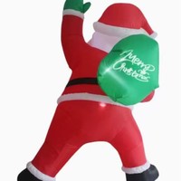 Decoraciones Navideñas para Exteriores, Globo Inflable con Luz LED, Modelo para Fiestas, de Poliéster