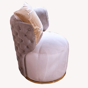 Bán buôn vải đơn giản nút Vanity Phân Mỹ phong cách ánh sáng sang trọng xoay trang điểm ghế cho phòng ngủ hiện đại cho phòng khách - Product Image 5