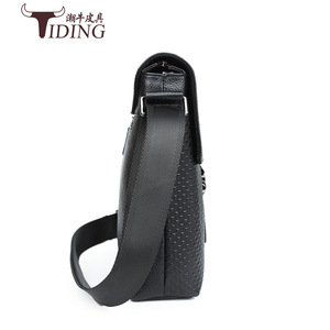 Bolso Bandolera para Hombre Tiding, Negro, Cuero Vacuno de Primera Calidad, Moderno, para Viajes de Negocios, Modelo 1034 - Product Image 4