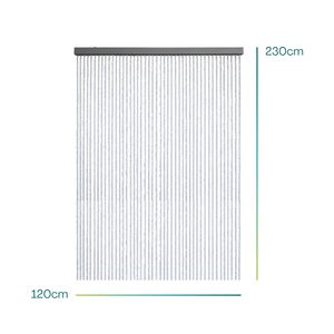 ม่านกันยุง 120x230 ซม. แบบมีชายครุย พร้อมใบพัดพีวีซีสีทองและสีน้ำตาล - Product Image 2