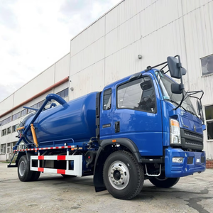 Truk penyedot kotoran sinottruck Howo kualitas tinggi 8CBM dijual 10 sampah menyedot air pembuangan kotor - Product Image 1