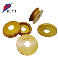 Meule diamantée à profil de main de 20 mm à bout arrondi, abrasif pour l'ébavurage, brasée sous vide, pour marbre, granit, pierre