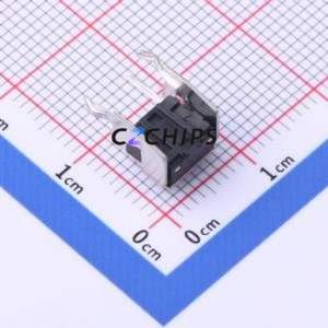 TS-KG02N-BB50F Tactile Switch Through hole Component (THT) Switch Single Pole Single Throw Round Button 2.5N Right Angle Insert - Product Image 2