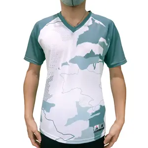 High Quality Digital Print Polo Neck Knitted Custom Full All Over Print Polo T-Shirt