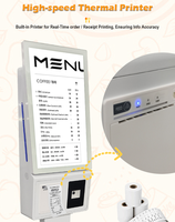 Kiosque tactile Android/Windows de 23 pouces avec caméra pour machine de paiement automatique en magasin alimentaire avec ou sans lecteur de code