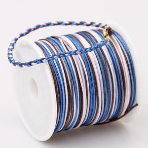 Cordón de nailon colorido de 0,8mm, hilo de satén para abalorios, nudo chino, macramé, fabricación de joyas, pulseras, bordado cruzado teñido - Product Image 5